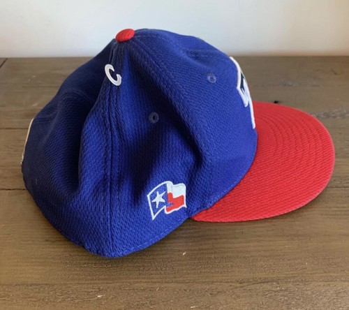 New Era Men Women Boys Hat Texas Rangers Royal Blue Fitted Cap Size 8 1/4 New - Picture 2 of 6