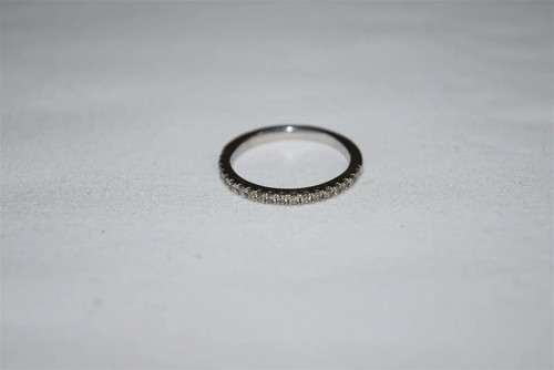 10k White Gold Diamond Engagement & Wedding ring set - Size 4 - Picture 7 of 9