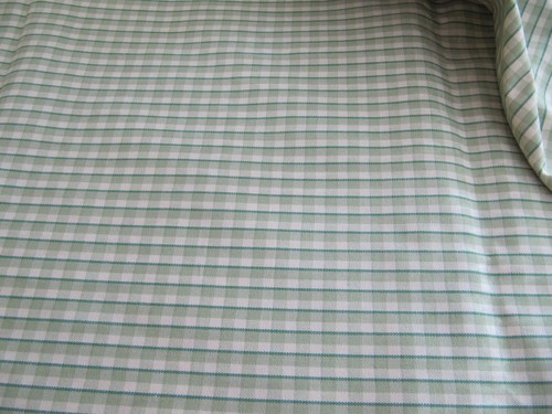 31"L x 54"W Green Plaid Silk Moire New Fabric(Remnant) - Picture 2 of 2