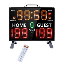 Electronic Basketball Scoreboard with Buzzer, Digital Scoreboard with Remote,...