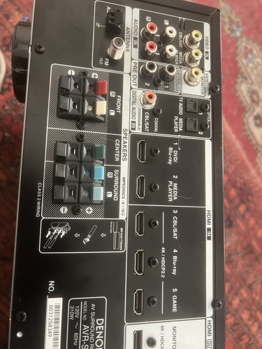 Denon AVR-S510BT Receiver - Bluetooth 5.2 Channel Full 4K Ultra HD AV  USB 140w - Picture 11 of 12