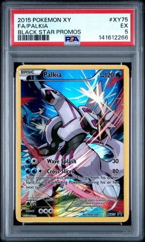 FA/PALKIA PR-PIKACHU EX LEG COLL-GER POKEMON XY BLACK STAR PROMO 2016 XY75 PSA 5