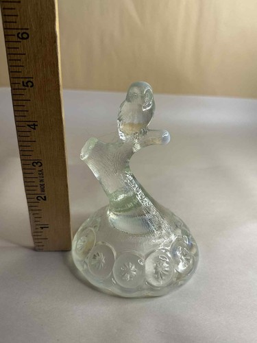 Moon And Star Glass French Opal Owl Owl Tree - Picture 3 of 3