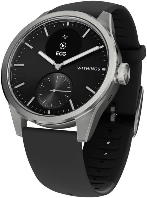 Withings Scanwatch 2 42MM Stainless Steel Case Black Band HWA10-Model4 Excellent