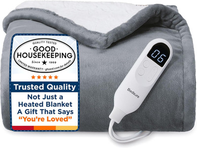 Heated Blanket Throw Blanket - Fast Heating Electric Blanket, Soft Flannel Heate