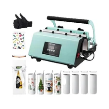 Tumbler Heat Press Machine set included 8pcs 20OZ Blank Tumblers Mug and Presses