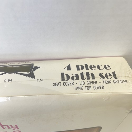 Set copriwater bagno vintage anni 60 70 Woolworth retrò VERDE avocado - Foto 7 di 9