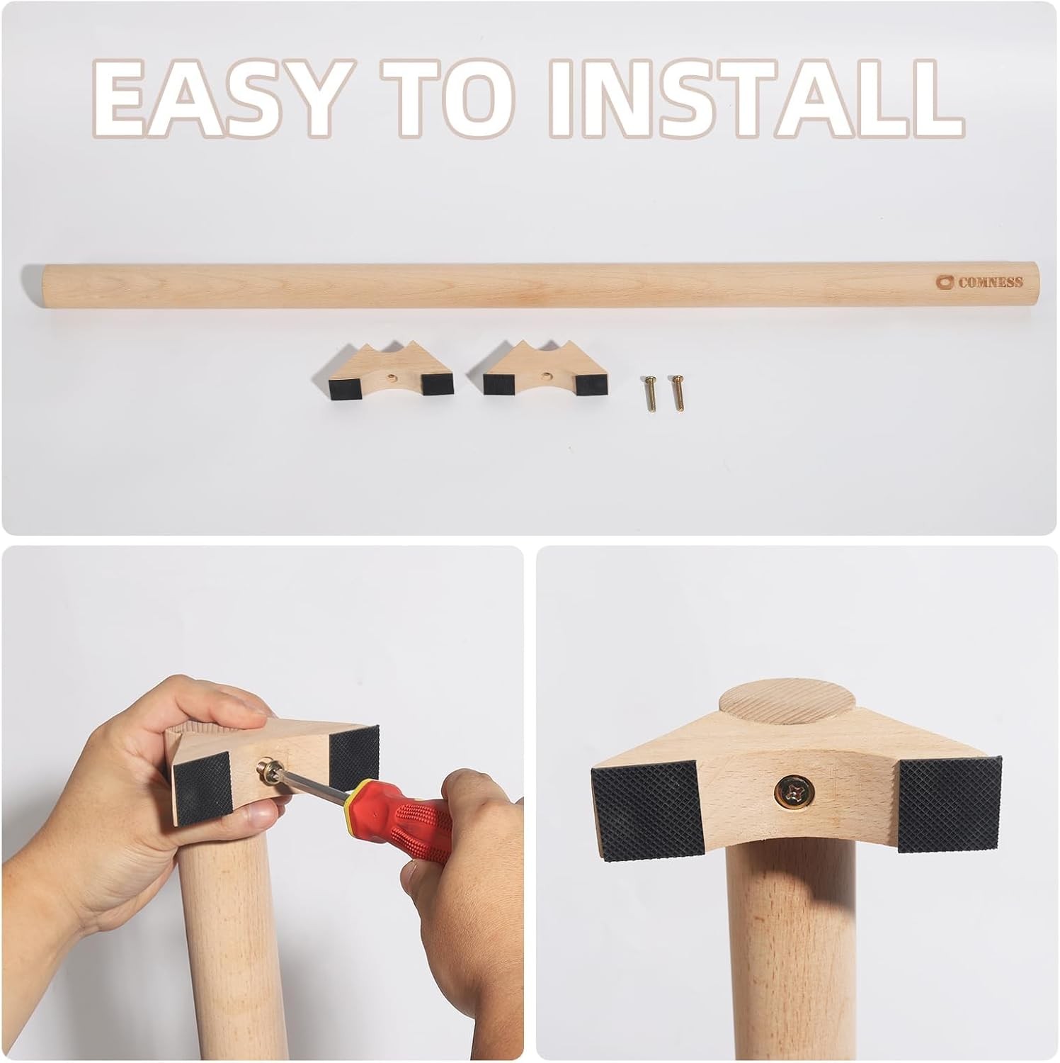 Versatile 40 Inch Beech Wood Balance Beam for Home Use - Enhance 40in, 