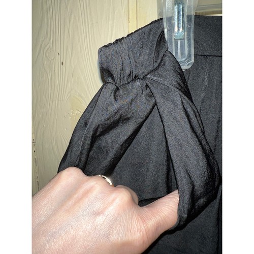 Lisa Rinna Maxi Skirt Womens X-Large Edgy Elegant Faux Silk Black 18 /20 XL QVC - Picture 5 of 12