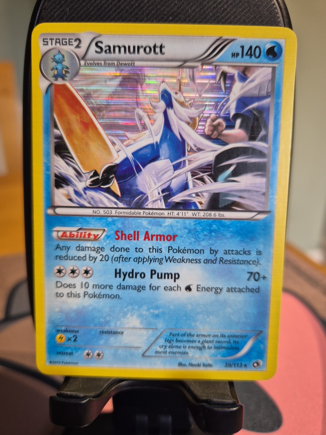 pokemon cards tcg Samurott Legendary Treasures Holo Rare 39/113
