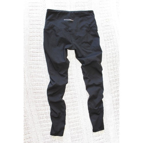 Sweetflexx Resistance schwarze Leggings hohe Leibhöhe faltige Hose Größe 8 Sport - Bild 5 von 9