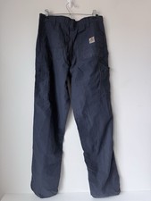 Carhartt Carpenter Pants 32 X 36 Tall Navy Blue Men Utility Workwear 383-20