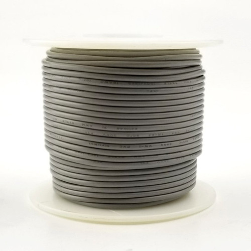 H26-08-100 100 Fuß 26 AWG GRAU Litze elektronischer Anschluss 300 V Kabel UL1007 80C - Bild 1 von 1
