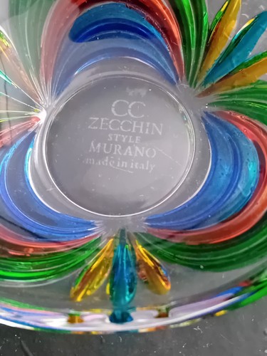 CC Zecchin Murano Glass Trinket Dish Tea Light Holder Multicoloured - Picture 4 of 4