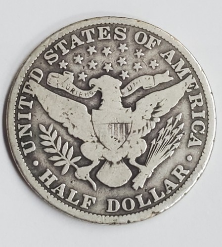 1915 Barber Silver Half Dollar, Scarce Lower Mintage Key Date VG Very Good - Picture 2 of 4