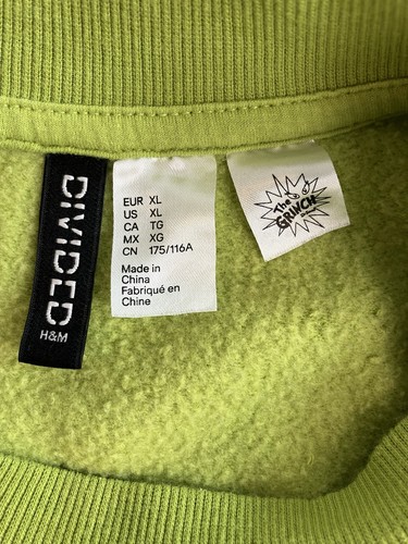 The Grinch H&M Merry Grinchmas! Crewneck Holiday Sweatshirt Women’s Size XL - Picture 5 of 6