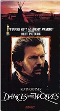 DANCES WITH WOLVES- Kevin Costner- Assigned to Indian Tribe 1990 VHS LN EST