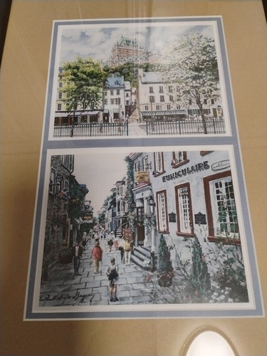 Impresiones enmarcadas (2)/escenas callejeras/tiene firma..N. Babenko?/13"×18"/marco de metal - Imagen 4 de 10