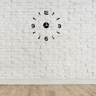 3D Wall Clock Large Number Stick-on Modern Frameless Wall Clock DIY Home Decor