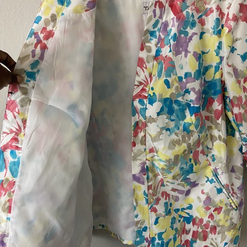 TanJay Womens Floral Open Front Jacket Watercolors Career Colorful Plus 20W - Picture 8 of 10