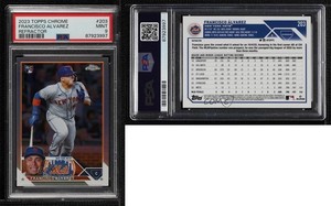 2023 Topps Chrome Refractor Francisco Alvarez Álvarez #203 PSA 9 MINT Rookie RC