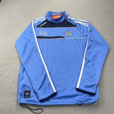 Dublin GAA Jersey Mens Medium Blue Oneills Training Top Mock Long Sleeve NWT