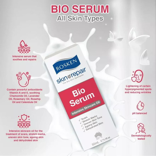 ROSKEN SKIN REPAIR BIO SERUM INTENSIVE SKINCARE OIL FOR AGEING SKIN 50ML EXP2027 - Picture 4 of 5