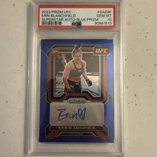 2023 Panini Prizm UFC Erin Blanchfield #SAEBF Blue Prizm Rookie Auto /49 PSA 10