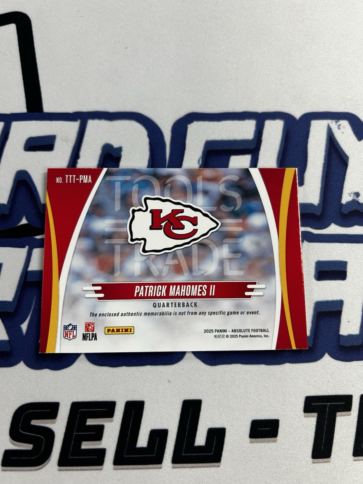 Pma Patch 2025 Panini Absolute - Tools of the Trade Triple Patrick Mahomes II # ...