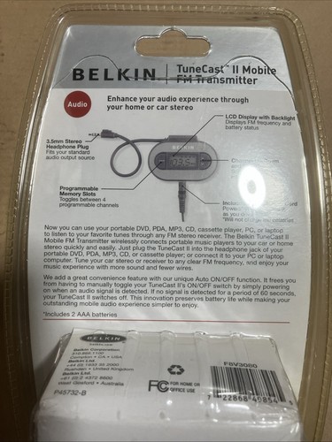 Belkin TuneCast II FM Transmitter Model F8V3080 New And Unopened - Picture 4 of 4