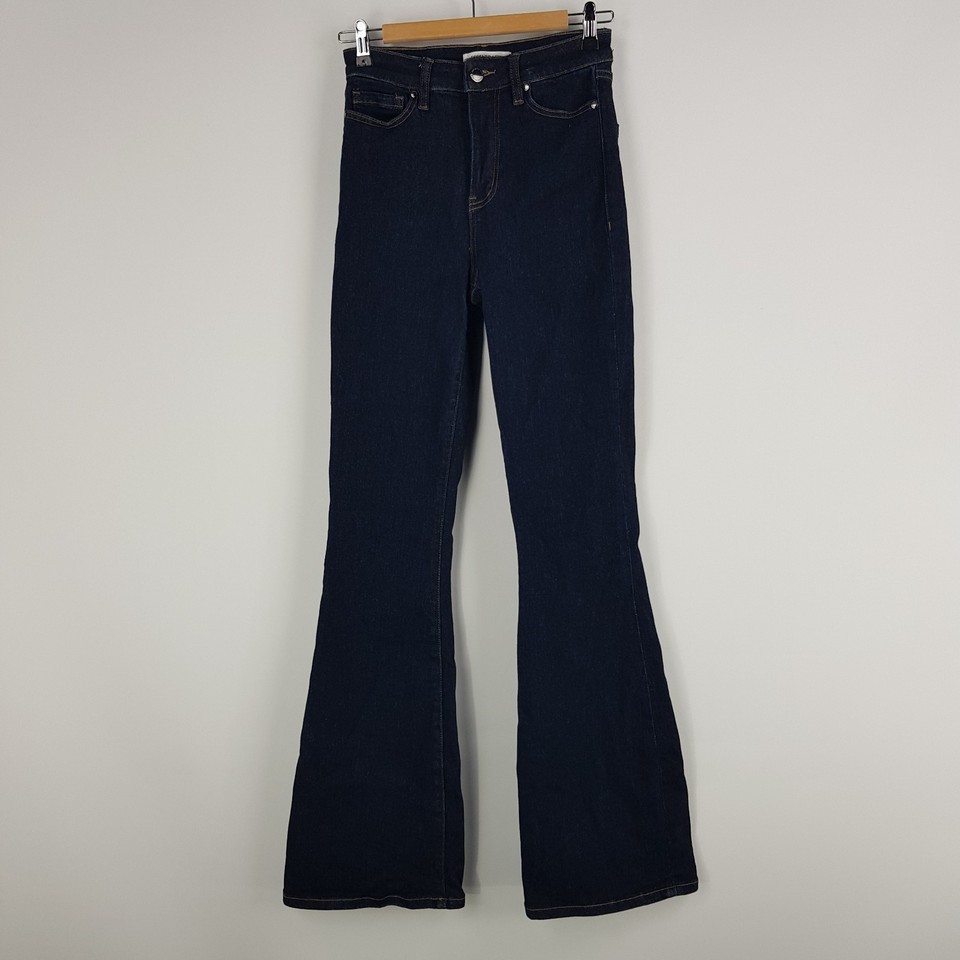Forever New Denim Womens Size 6  Dark Blue Skinny Leg Flared Jeans