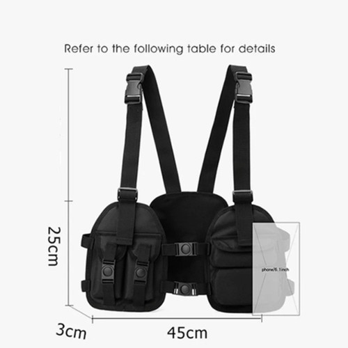 Versatile Hip Hop Streetwear Bag Outdoor Sport Travel Use - Picture 2 of 12