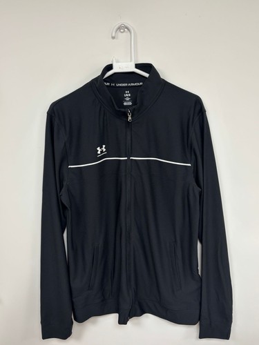 Under Armour Challenger schwarze Herrenjacke mit durchgehendem Reißverschluss und Taschen Größe Large - Bild 1 von 23