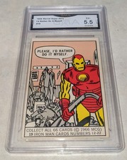 1966 Donruss Marvel Super Heroes Iron Man #19 EX+ GMA 5.5 Grade Vintage Card!