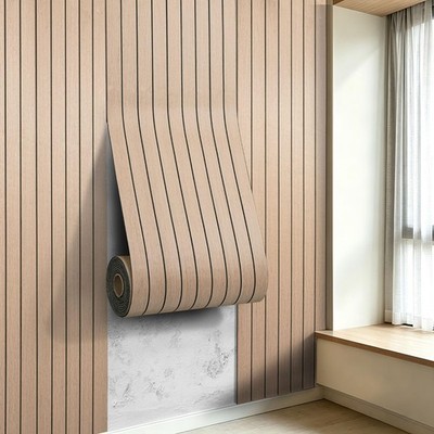 3D Peel and Stick Wall Panels PVC Grille Slat 394''x15.8'' -Adhesive Wall Stick...