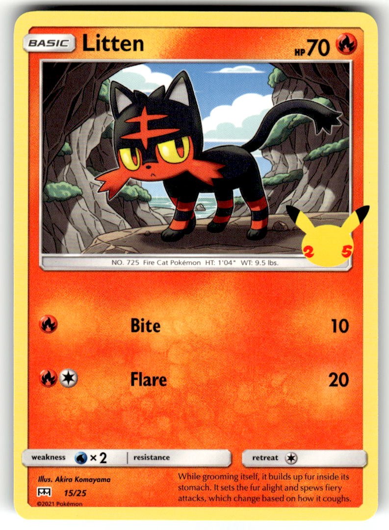 Litten - 15/25 Promo McDonald's 25th Anniversary Promos 015/025 NM