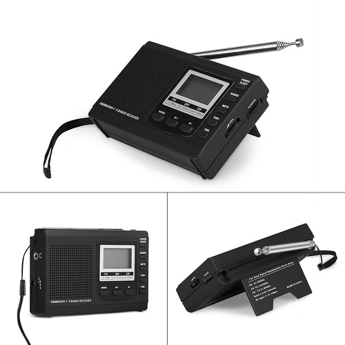Vbestlife Mini Radios Fm/Mw/Sw Receiver W/ Digital Alarm Clock Fm Radio R BYS - Picture 2 of 12