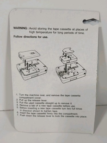 Brother TC-34Z 3/8 In. White on Black P-Touch Tape Single Pack NOS NIP - Picture 2 of 2