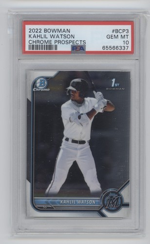 2022 Bowman Chrome PSA 10 Kahil Watson RC Rookie Mariners