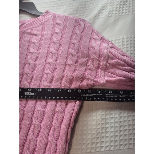 Mini Society girls size XL pink knit cropped sweater 7202 - Picture 6 of 8