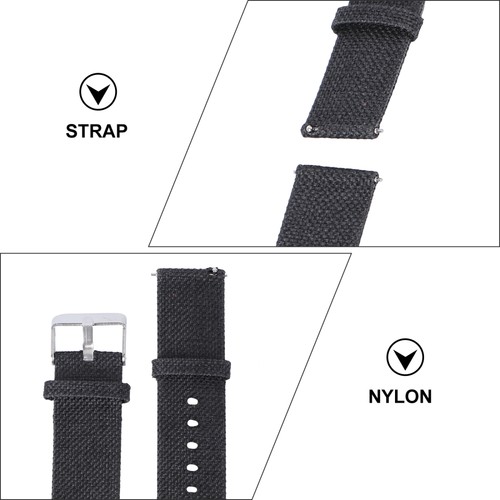  Correa de reloj de liberación rápida de 20 mm correas de muñeca correa de reloj de lona de nailon - Imagen 4 de 12