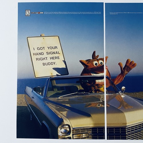 Crash Bandicoot PS1 Sony PlayStation Game Promo Poster 90s Rare Print Ad 1999 - Picture 3 of 5