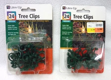 NEW VTG LITES UP 24 BRANCH TREE CLIPS FOR YOUR CHRISTMAS LIGHTS LOT OF 2 CHINA