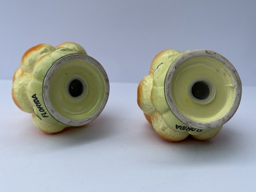 Vintage Florida Oranges Salt & Pepper Shakers Fruit Bowl Stack – Small Chips - Picture 4 of 7