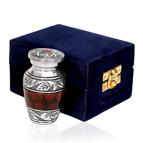 Lovely Small Keepsake Urn Qnty 1 - Keepsake Urn for Human Ashes with 1 Velvet - Picture 2 of 8