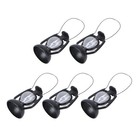 5Pcs Fairy House Accessory Mini Kerosene Lamp Miniature Home Decoration (Black)