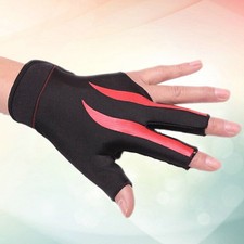 Stretchable Nylon Billiard 3 Finger Glove Snooker Pool Cue Shooter Left Hand Fit