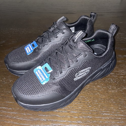 Para Hombres Negro Skechers Talla 7.5 Extra Ancho Informal Caminar Bungee Espuma con Memoria 232835 - Imagen 1 de 5