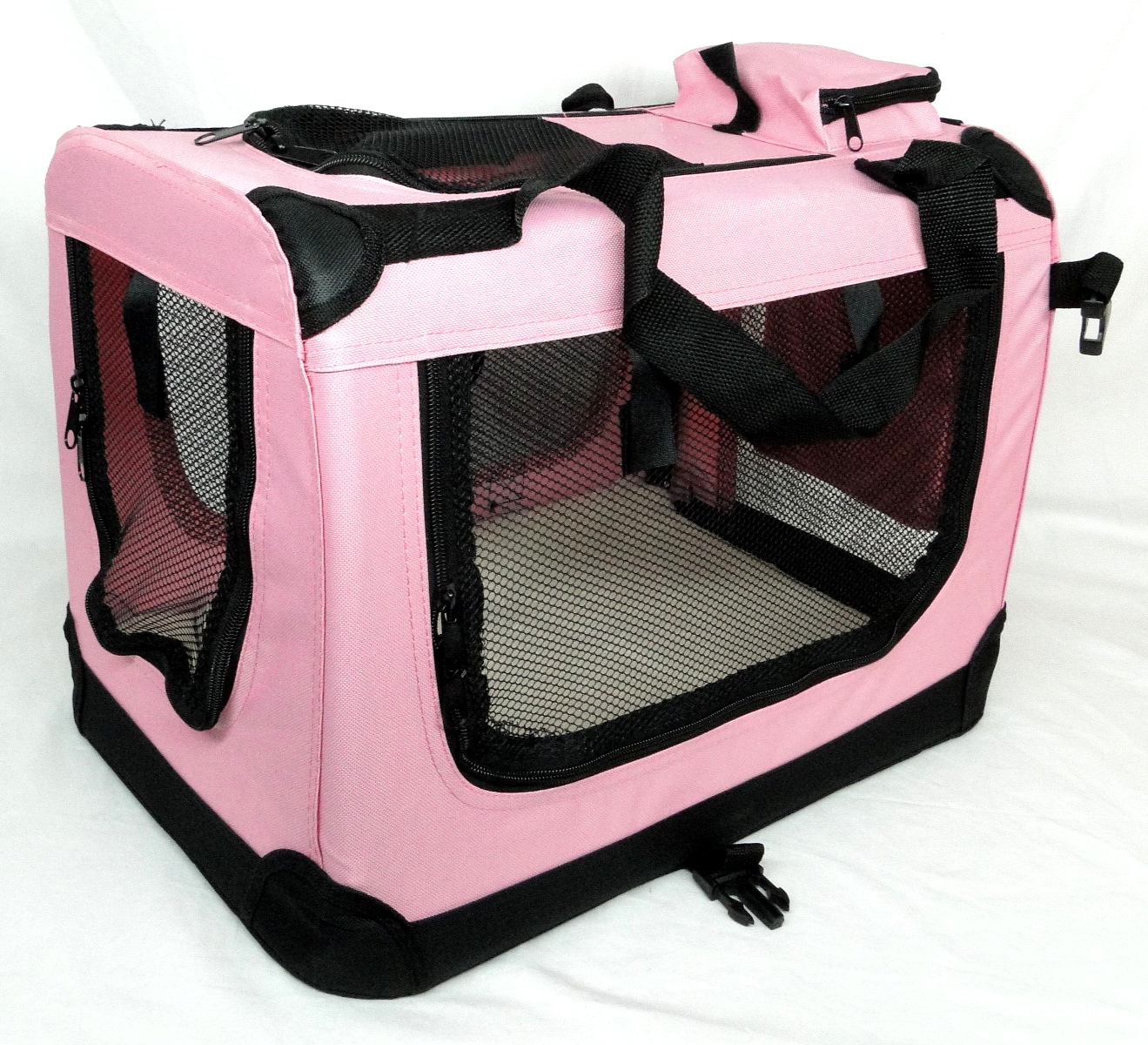 Petbarn PINK Deluxe Pet Carrier for Cat Kittens Small Dog Puppy Rabbit Bunny etc