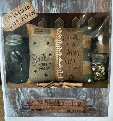 Das Freundschaftskissen von Briar Root Primitives Applikationsmuster & Set, neu - Bild 3 von 5